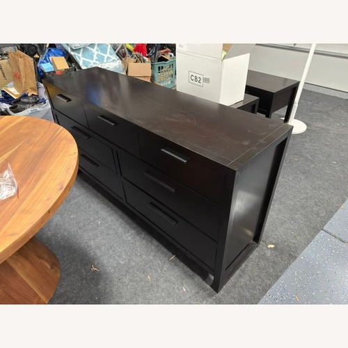 Used Casana 7-Drawer Dark Wood Dresser - Modern Storage for sale on AptDeco