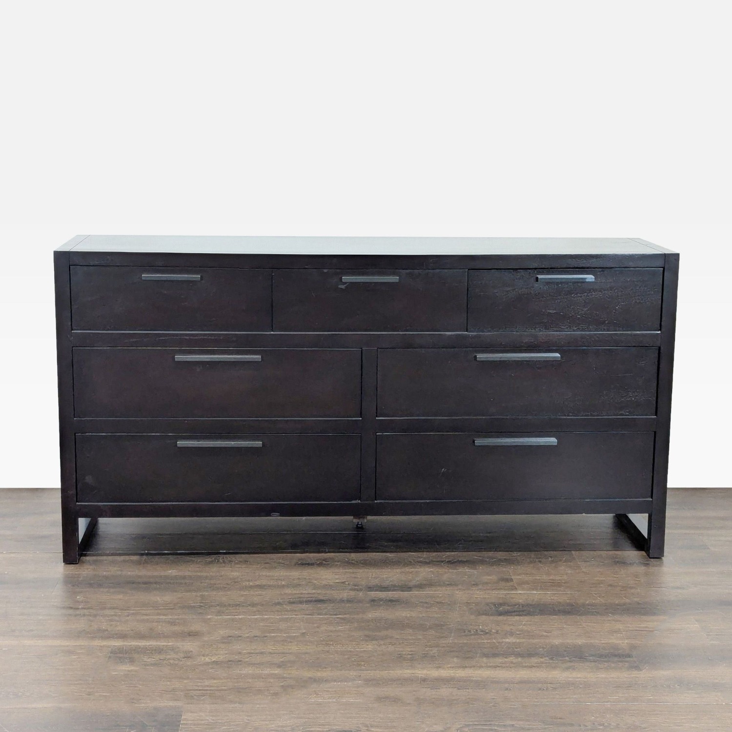 Casana 7-Drawer Dark Wood Dresser - Modern Storage - image-4