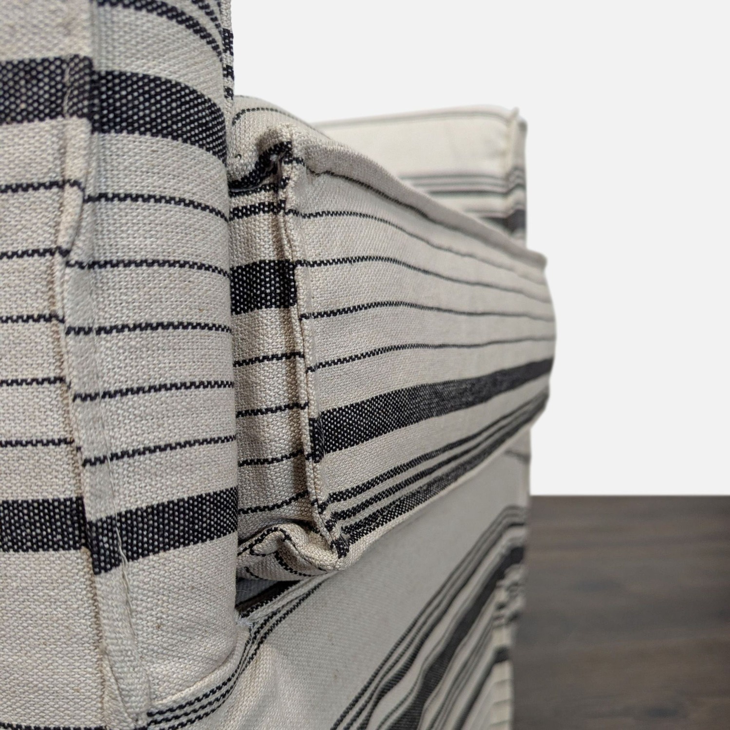 Striped Armchair with Skirted Bottom - Cozy  - image-10