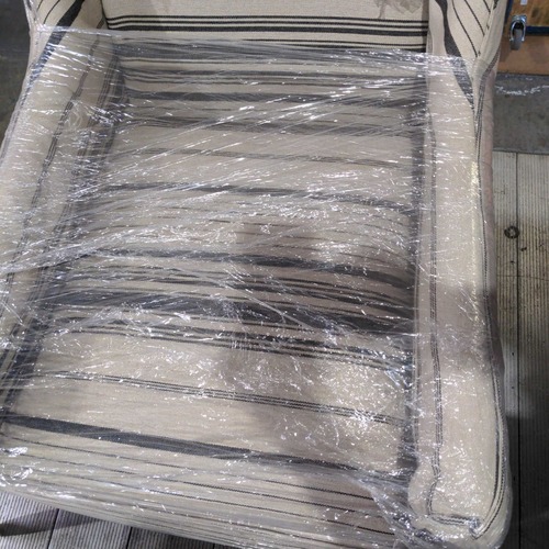 Used Striped Armchair with Skirted Bottom - Cozy  for sale on AptDeco