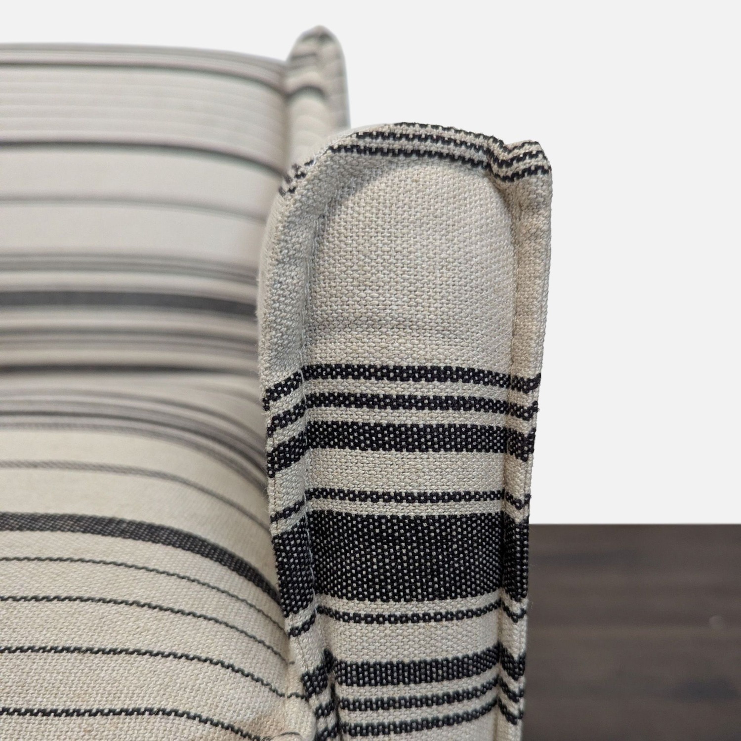 Striped Armchair with Skirted Bottom - Cozy  - image-9