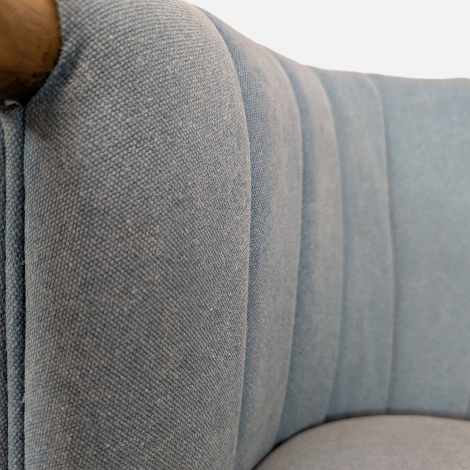 Moe's Light Blue Lounge Chair with Wood Frame  - image-8