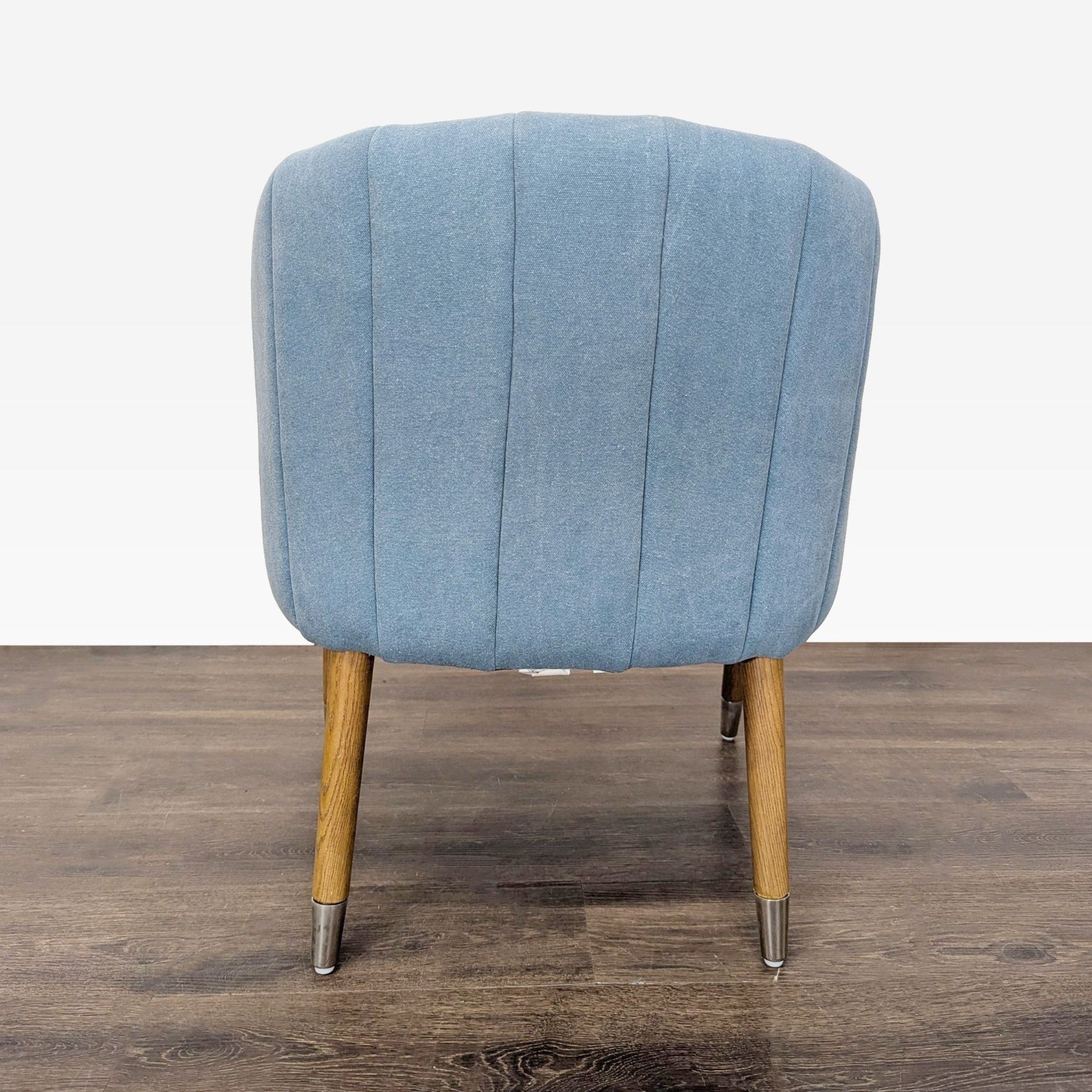 Moe's Light Blue Lounge Chair with Wood Frame  - image-5