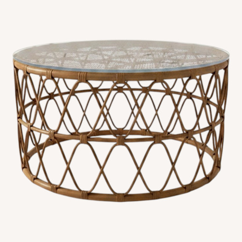 Used Natural Rattan Coffee Table for sale on AptDeco