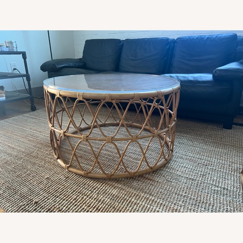 Used Natural Rattan Coffee Table for sale on AptDeco