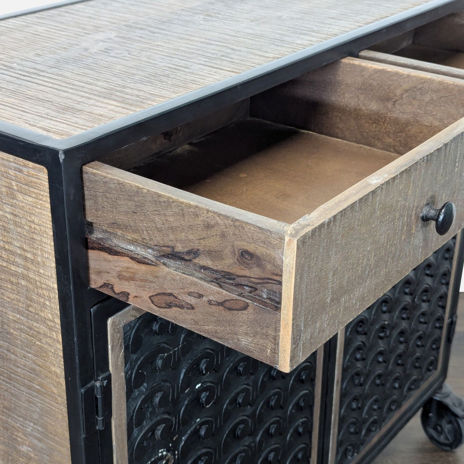 Steve Silver Two Drawer Storage Cabinet on Casters - image-4