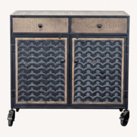 Steve Silver Two Drawer Storage Cabinet on Casters