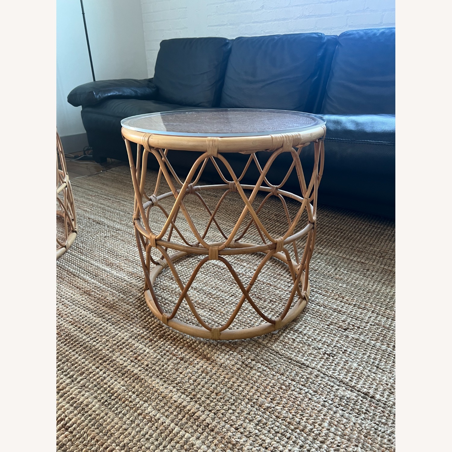  Natural Rattan Side Table - image-1