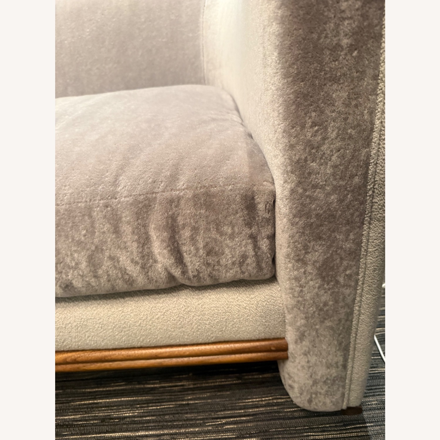 Light Gray Boucle Loveseat - image-3