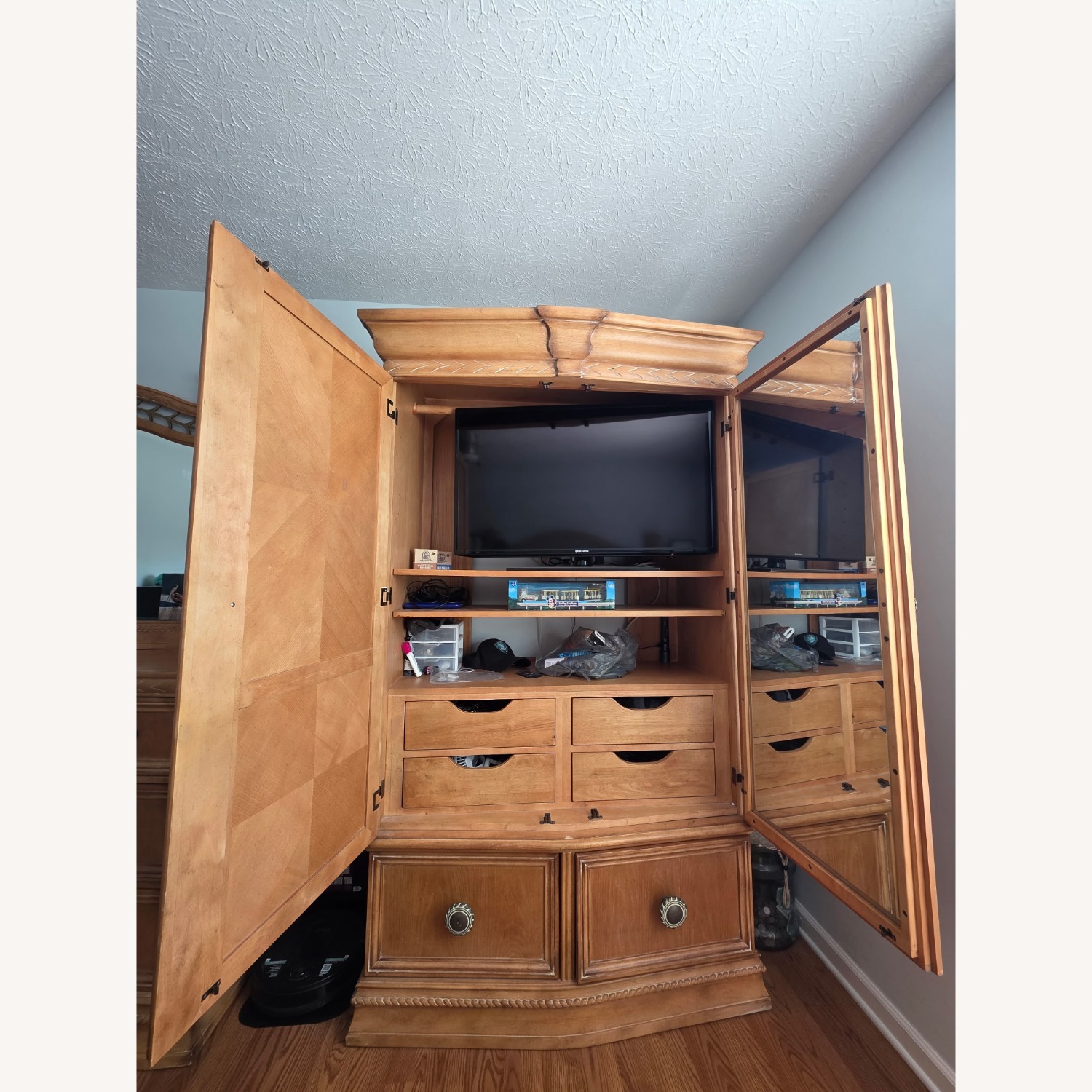 Light Brown Armoire - image-3