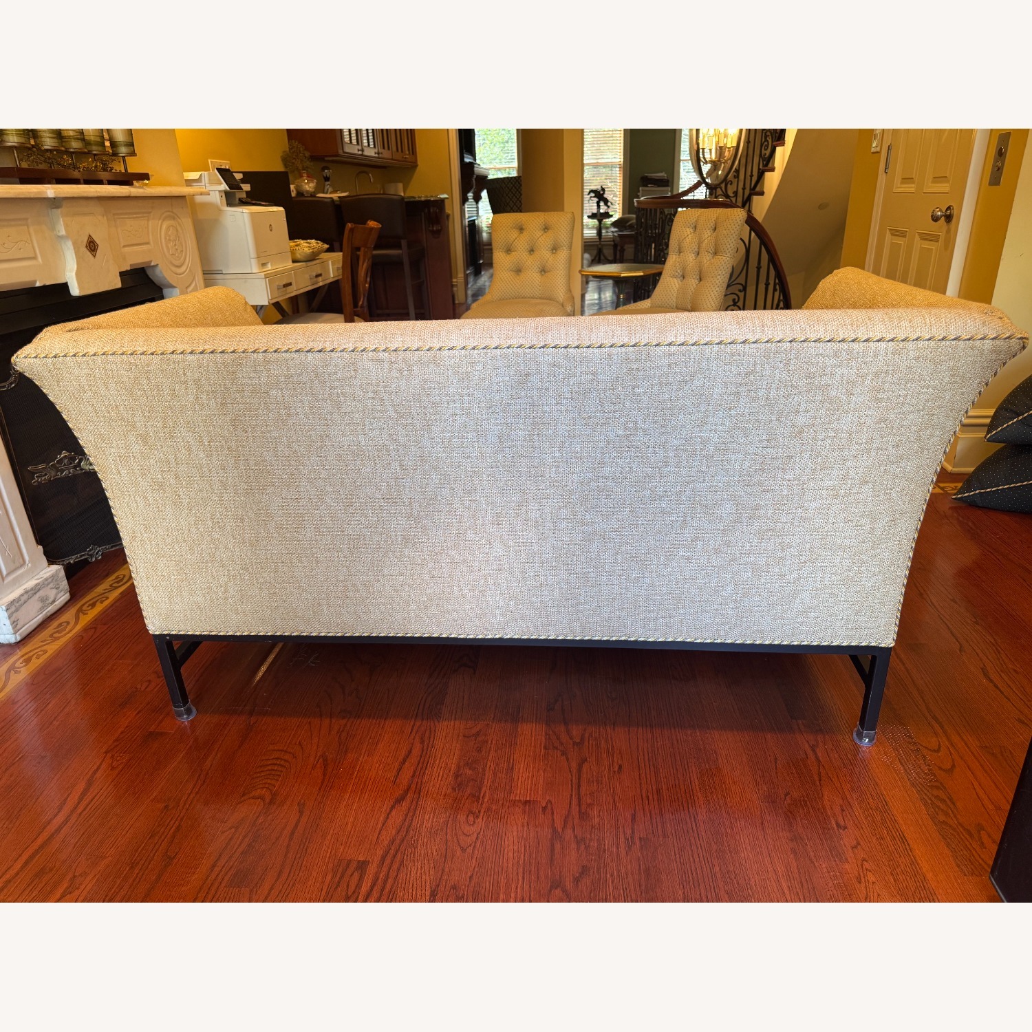 Custom Yellow Fabric Couch - image-7