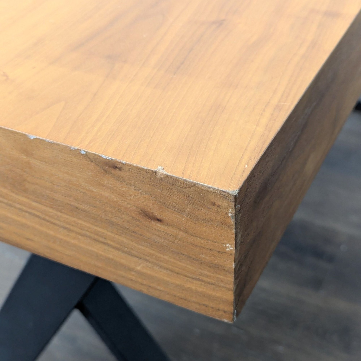 Moe's Industrial Style Desk with Solid Wood Top  - image-8