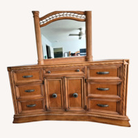 Light Brown Dresser with Mirror