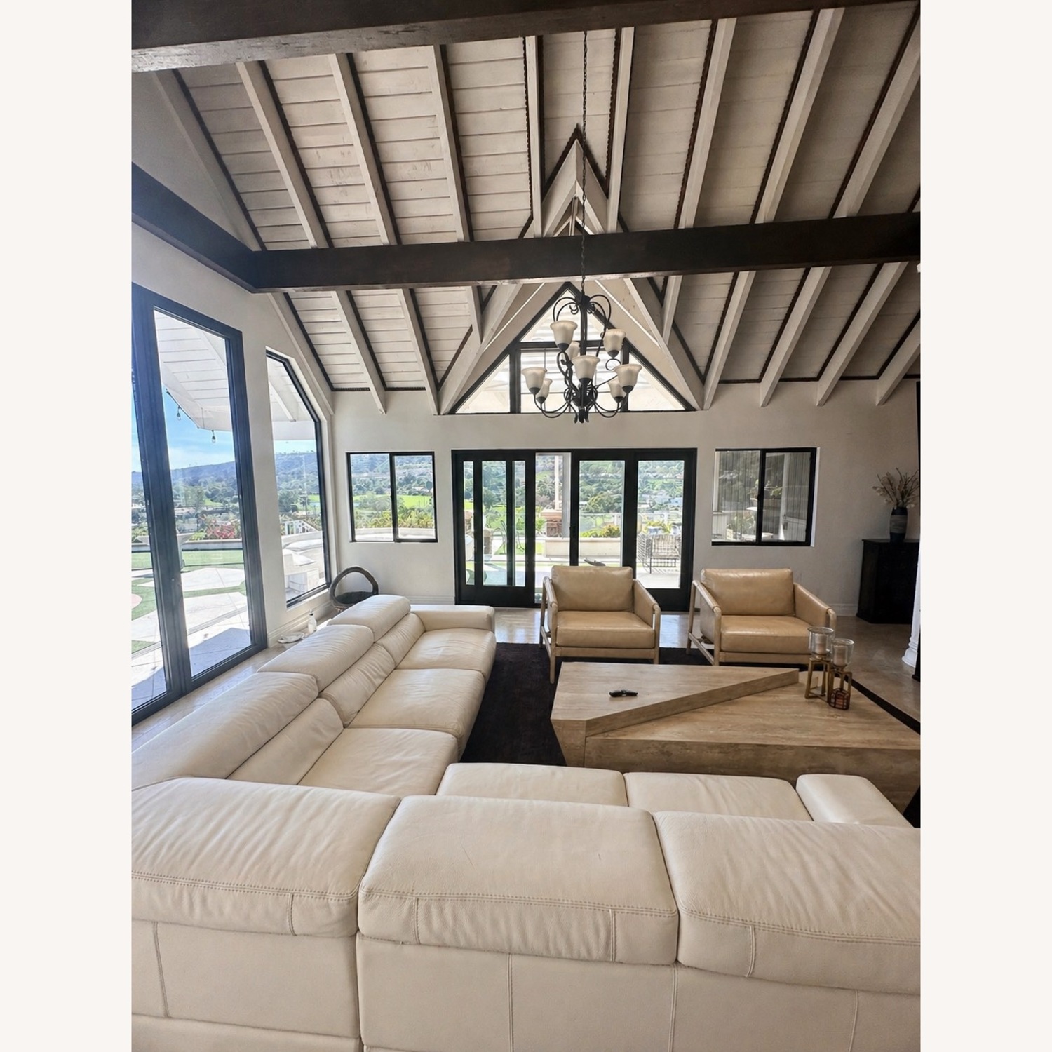 Roche Bobois Ultramobile White Leather Sectional - image-1