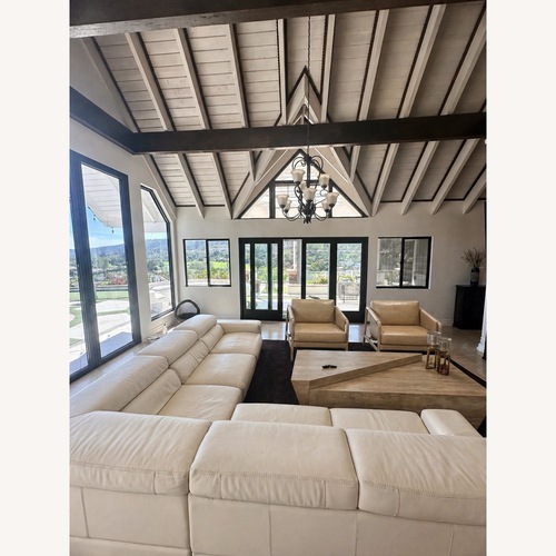 Used Roche Bobois Ultramobile White Leather Sectional for sale on AptDeco