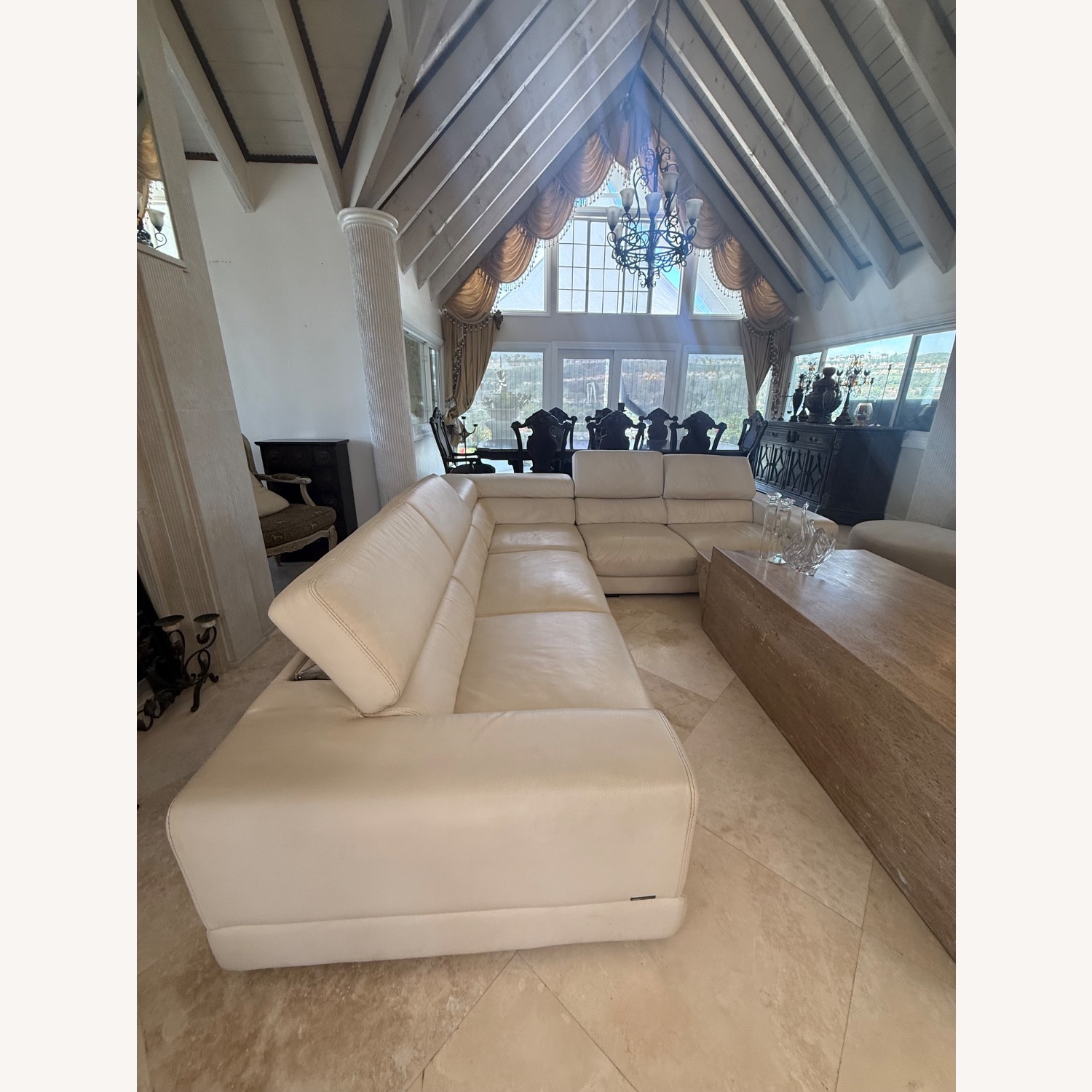 Roche Bobois Ultramobile White Leather Sectional - image-3