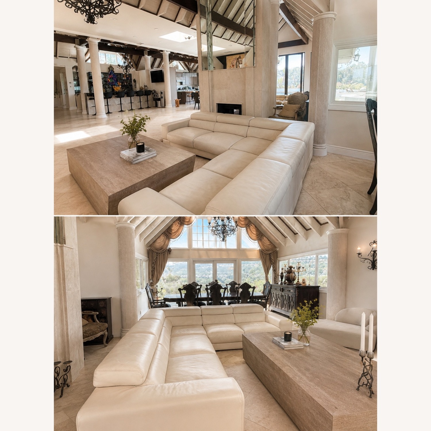 Roche Bobois Ultramobile White Leather Sectional - image-5