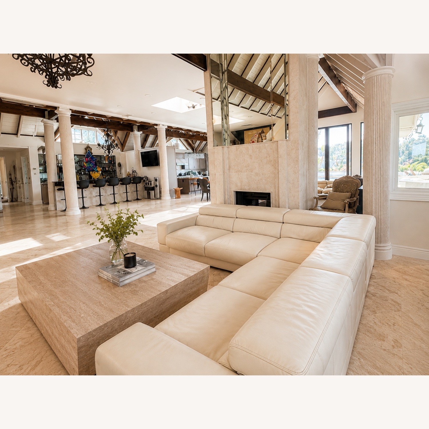 Roche Bobois Ultramobile White Leather Sectional - image-4