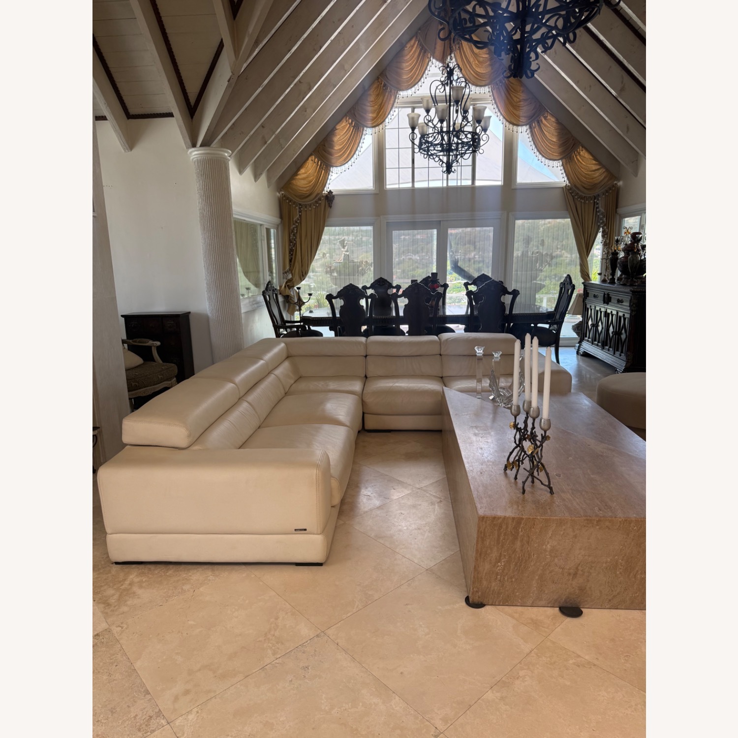 Roche Bobois Ultramobile White Leather Sectional - image-4
