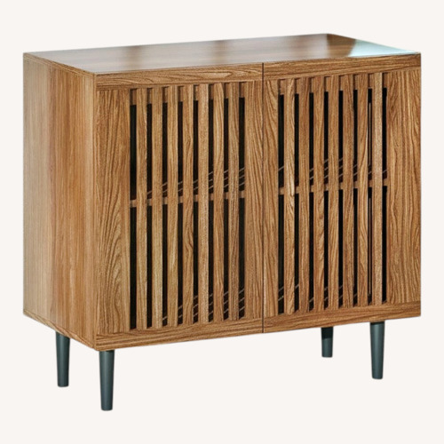 Used Wayfair Natural Wood Veneer Bar Cart for sale on AptDeco