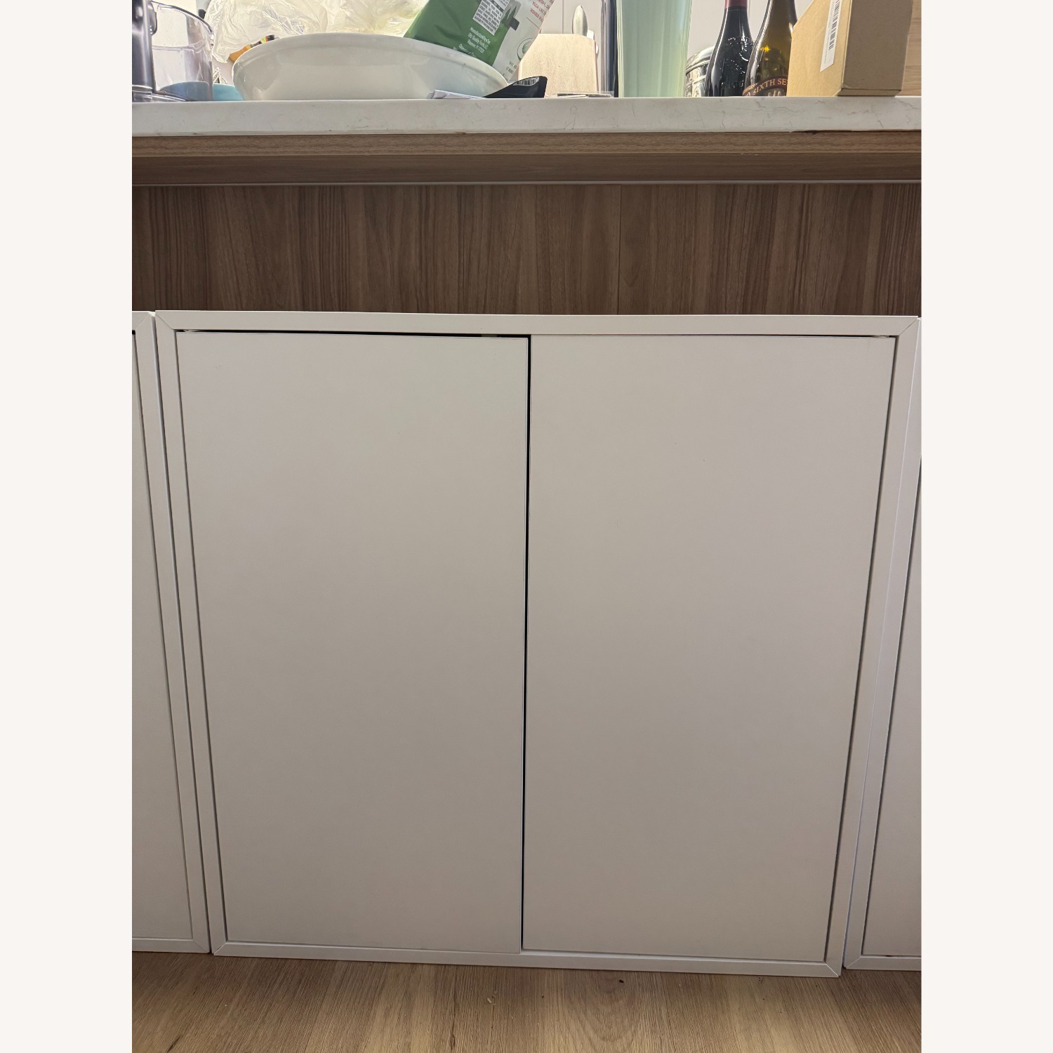 IKEA Eket White Wood Veneer Sideboard - image-1