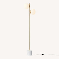 West Elm Sphere & Stem 2-Light Floor Lamp (62")