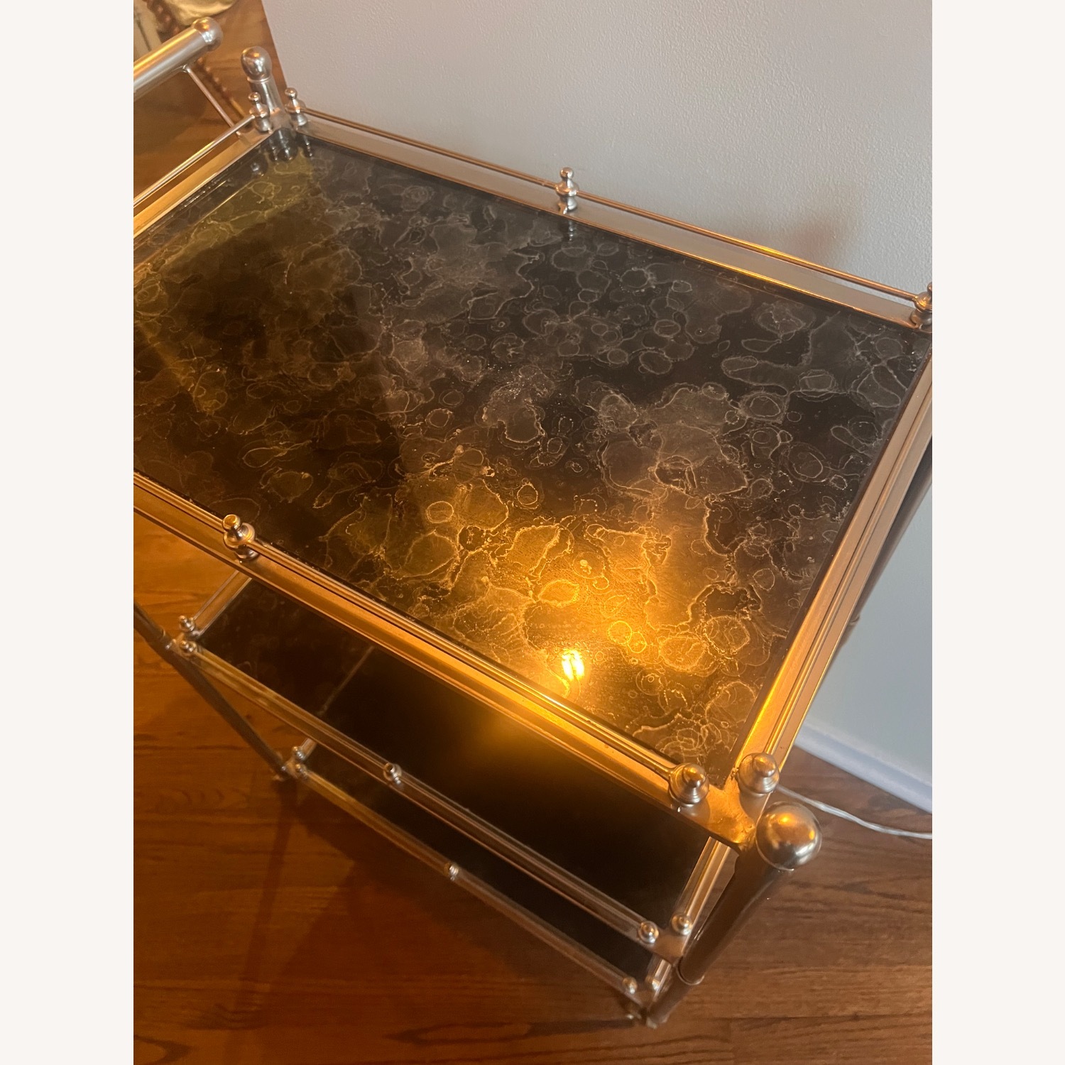 3 Tier Black Molten Bar Cart - image-3