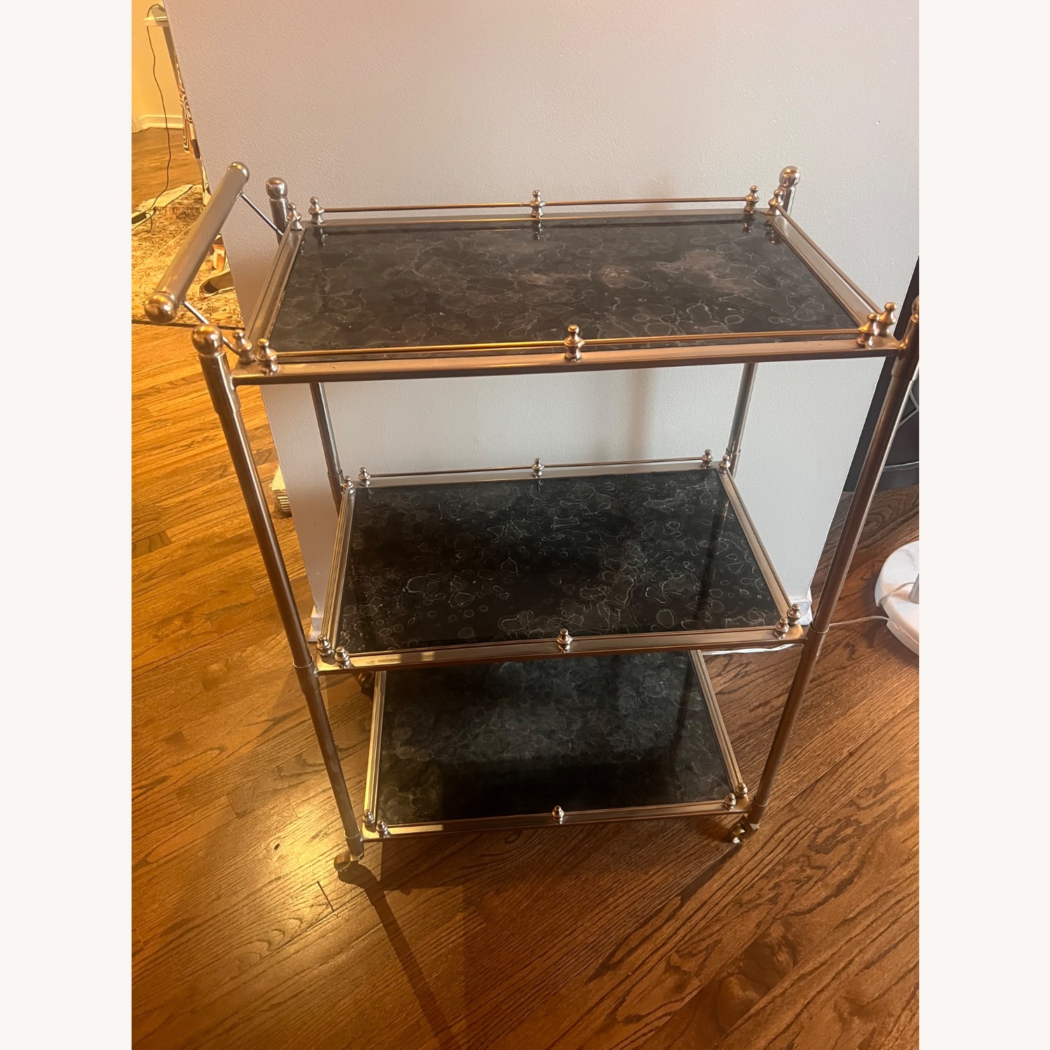 3 Tier Black Molten Bar Cart - image-4