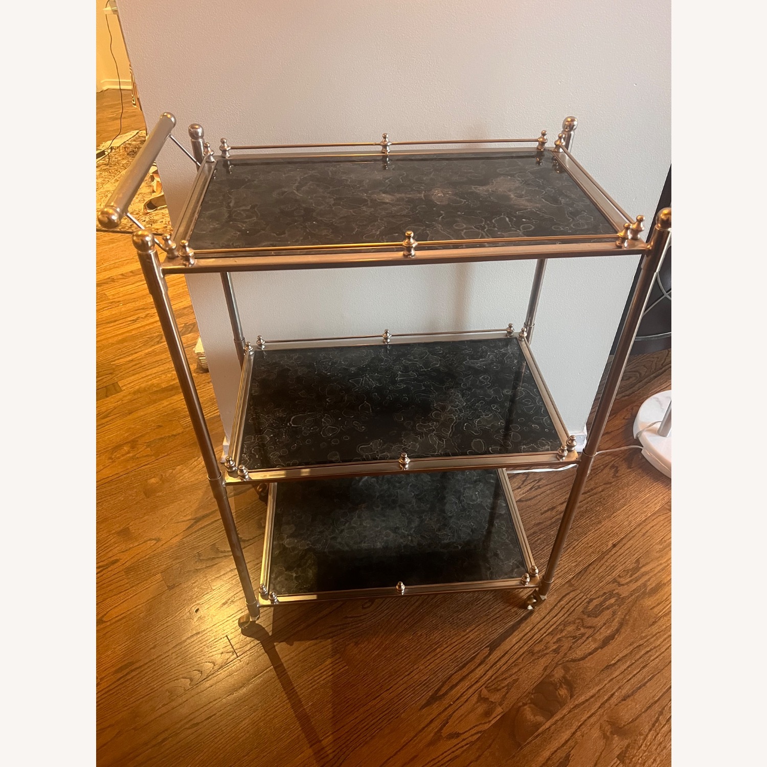 3 Tier Black Molten Bar Cart - image-2