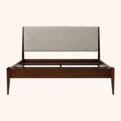 Used West Elm Dark Brown Wood Queen Bed for sale on AptDeco
