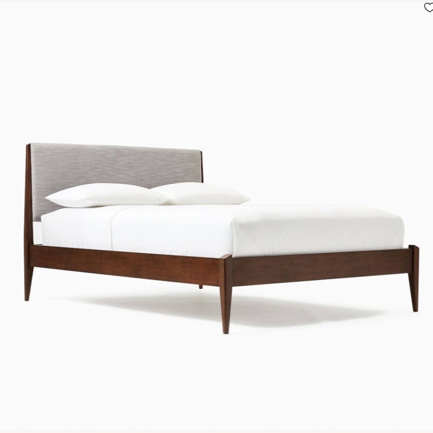 West Elm Dark Brown Wood Queen Bed - image-4