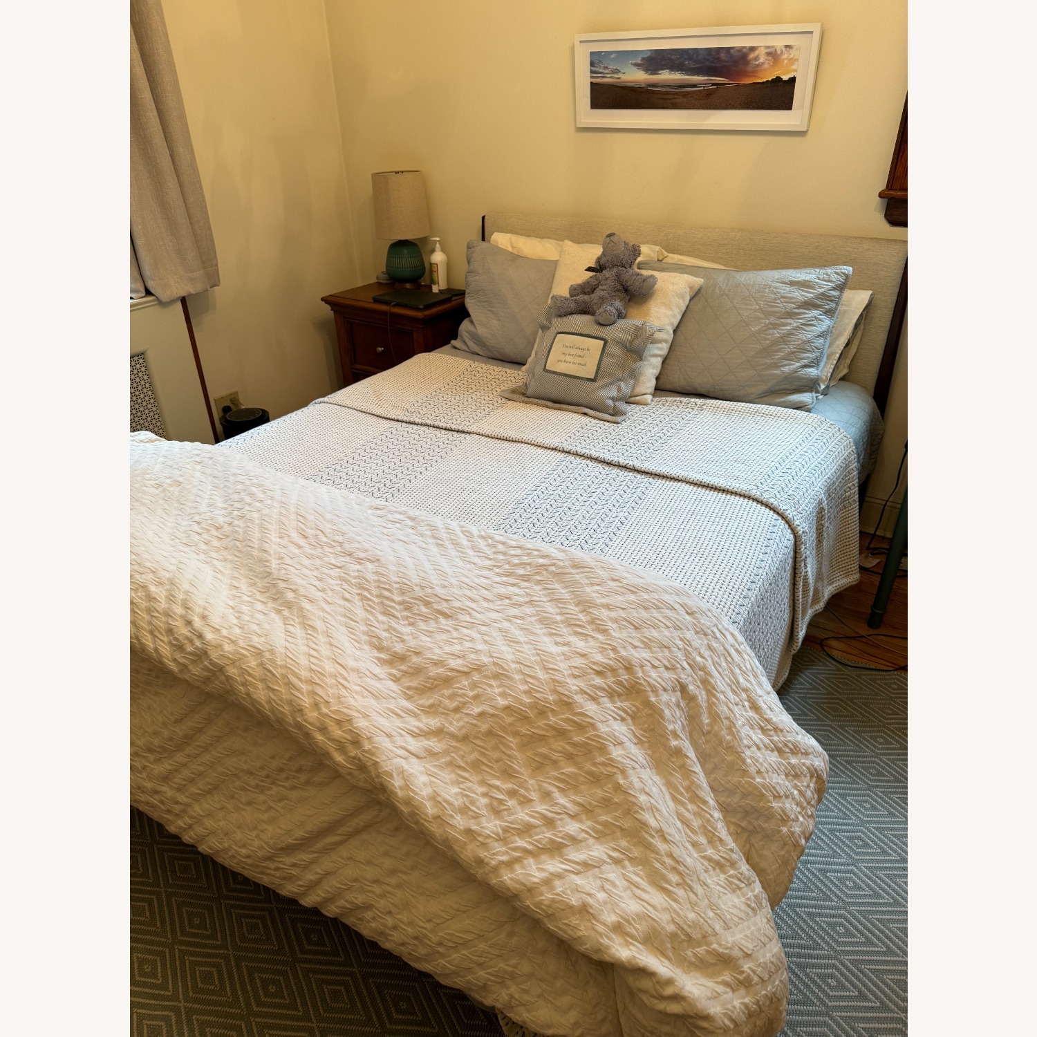 West Elm Dark Brown Wood Queen Bed - image-2