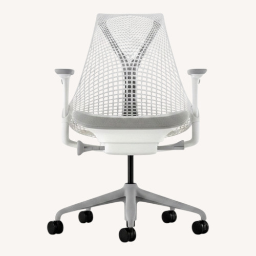 Used Herman Miller Sayl White Fabric Office Chair for sale on AptDeco