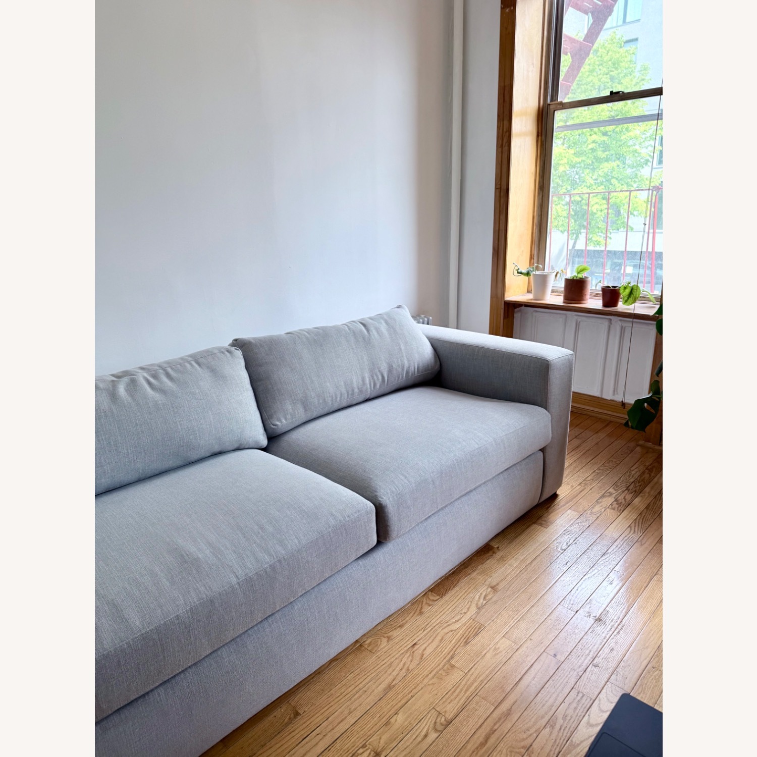 Crate & Barrel Oceanside 89” Sofa - Light Gray - image-5