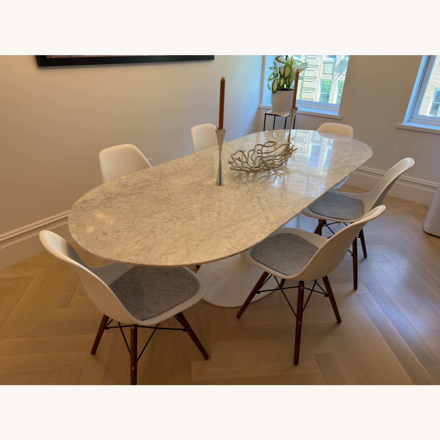 White Marble Dining Table - image-3