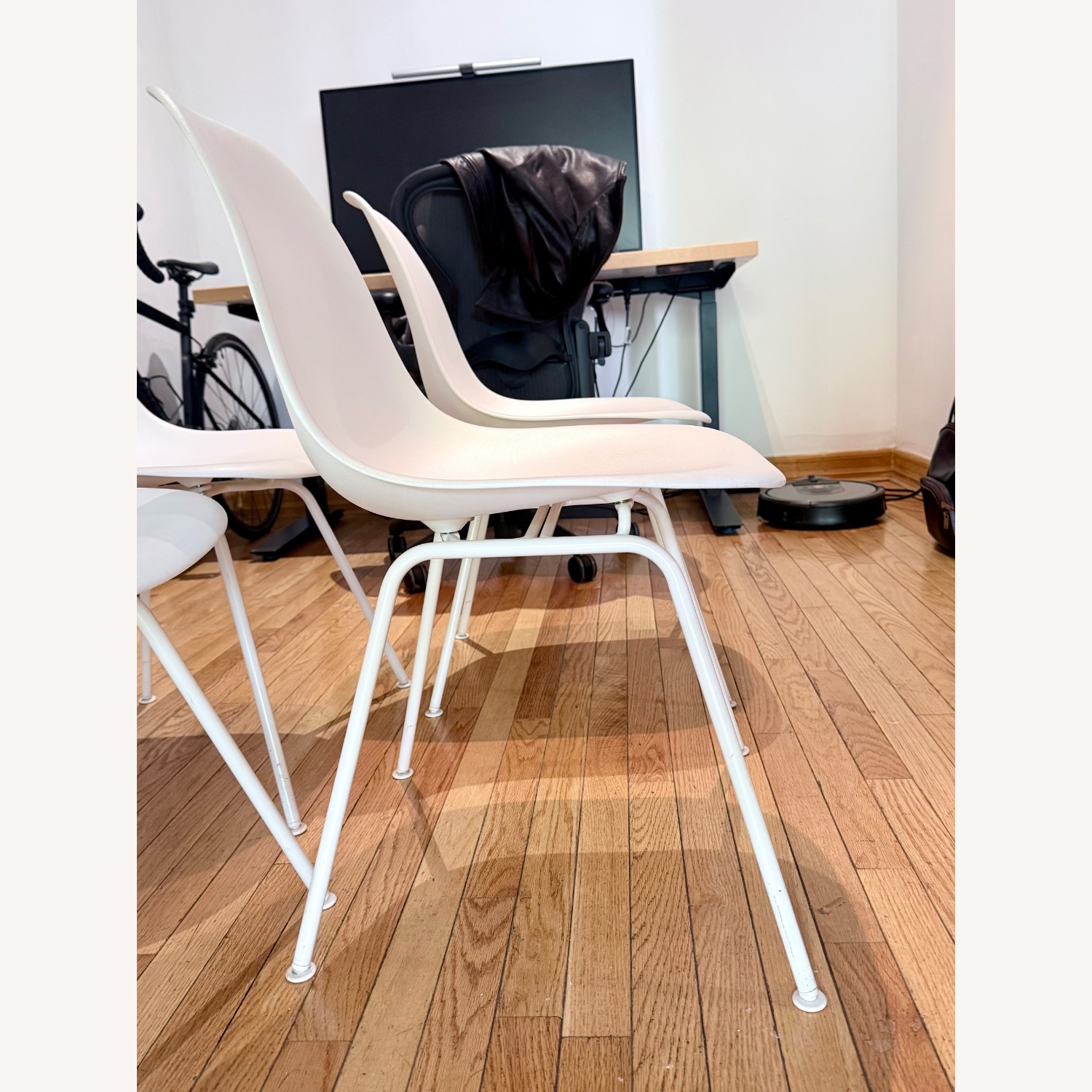 Herman Miller Eames White Dining Chairs - 4 - image-6