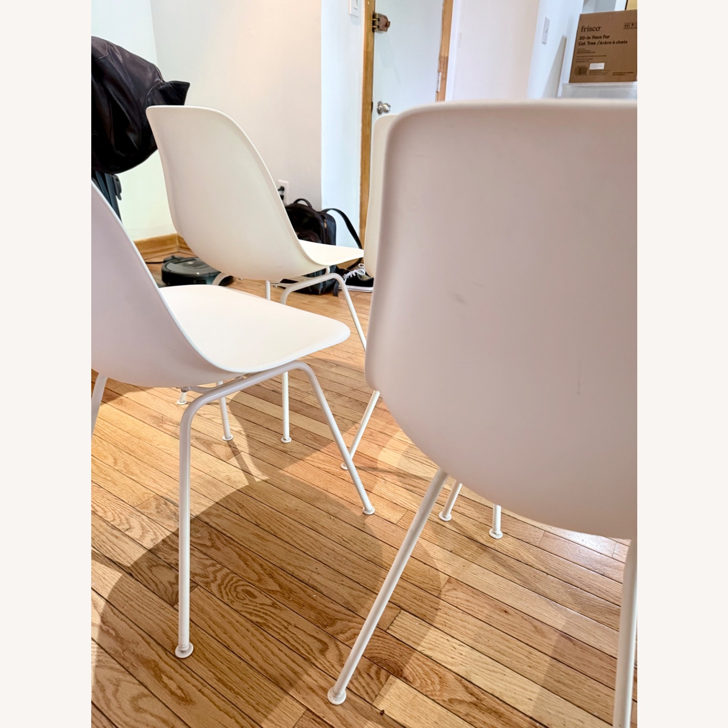 Herman Miller Eames White Dining Chairs - 4 - image-3