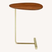 West Elmood Side Tables (Walnut & Brass)