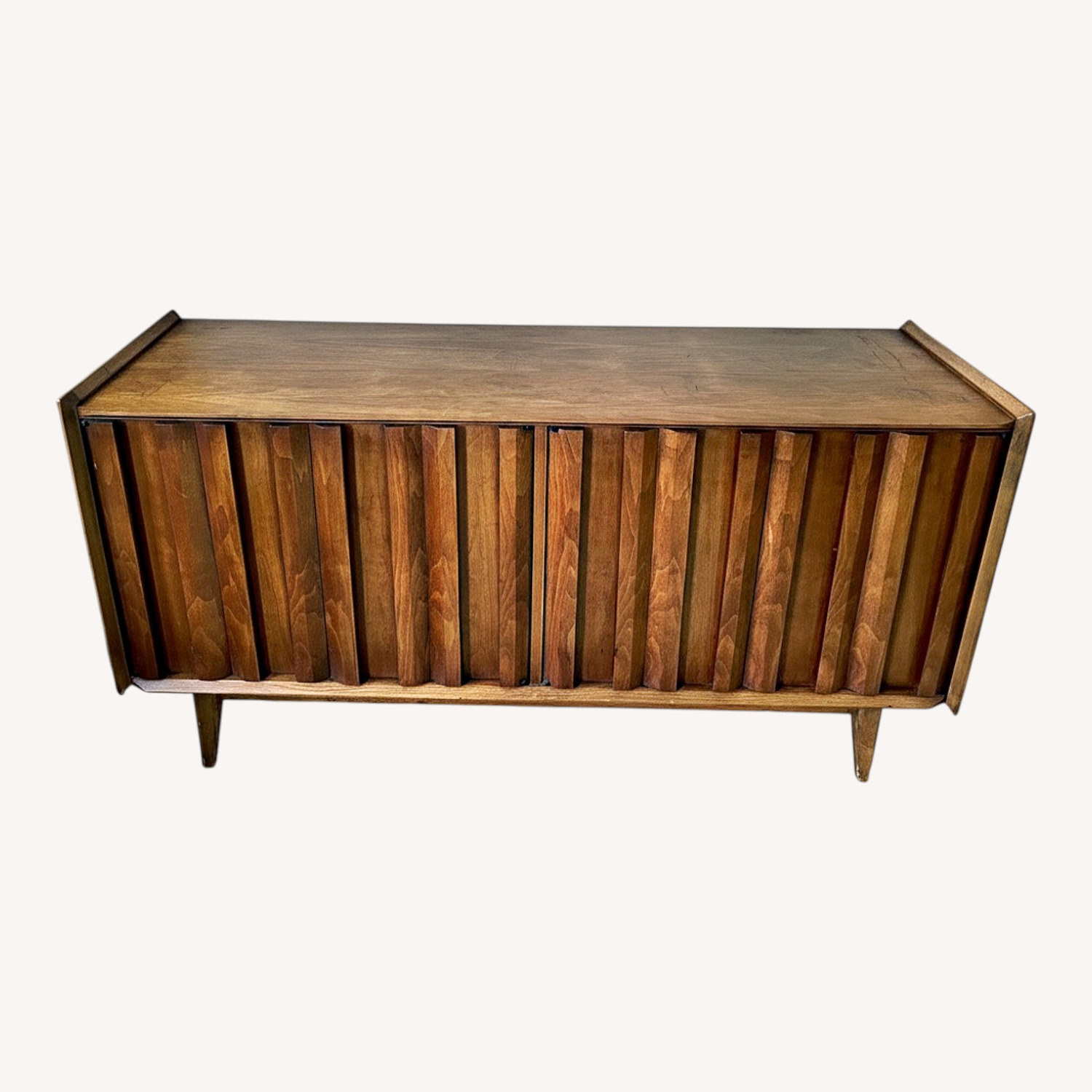 MCM Vintage Wooden Sideboard Credenza - image-0