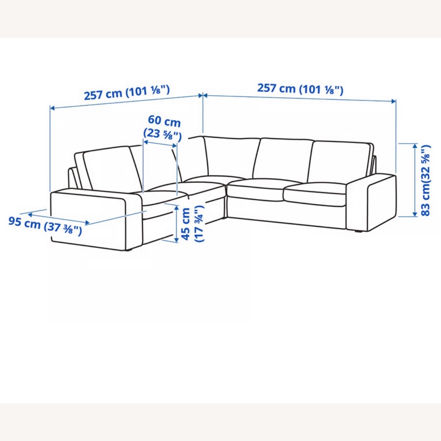 IKEA KIVIK 4-Seat Corner Sectional Sofa  - image-5