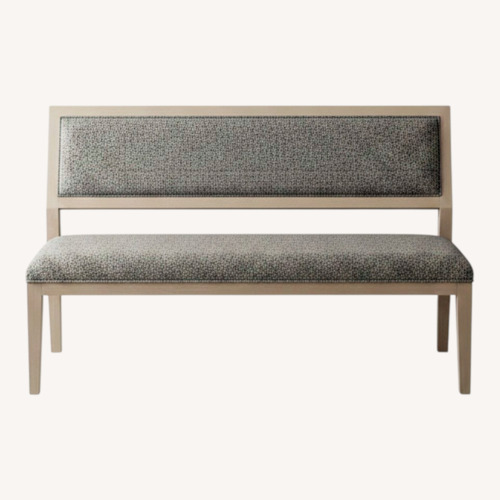 Used Custom Wood and Custom Fabric Bench for sale on AptDeco