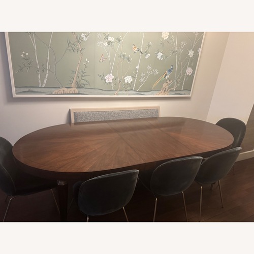Used Custom Wood and Custom Fabric Bench for sale on AptDeco