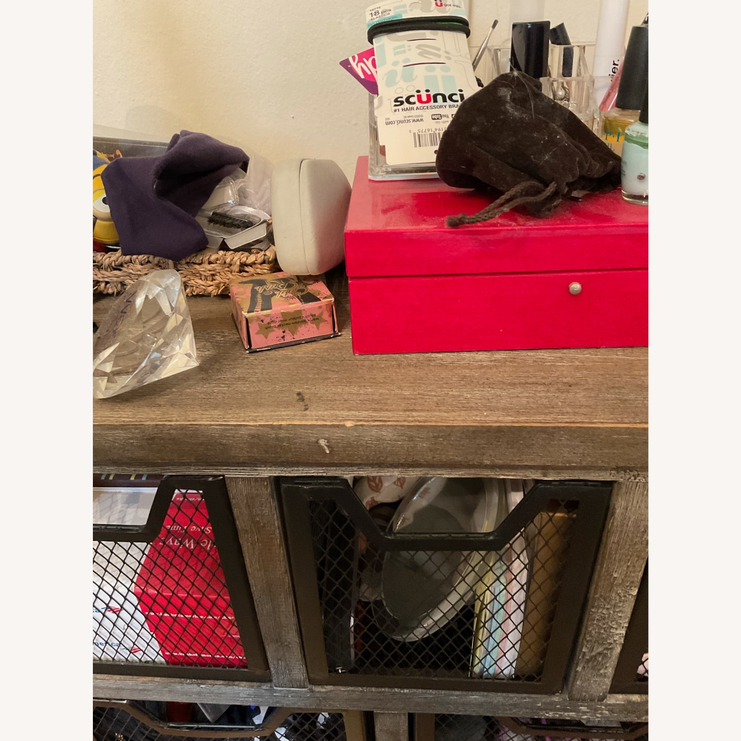 Bed Bath & Beyond Madison Park Kagen Gray Metal Bin Crate Dresser - image-5