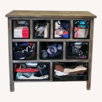 Bed Bath & Beyond Madison Park Kagen Gray Metal Bin Crate Dresser