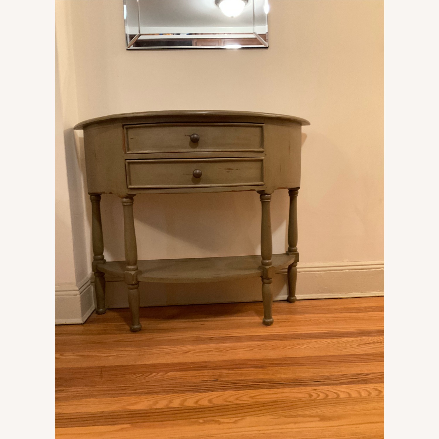 Country Willow Light Gray Entry Table - image-1