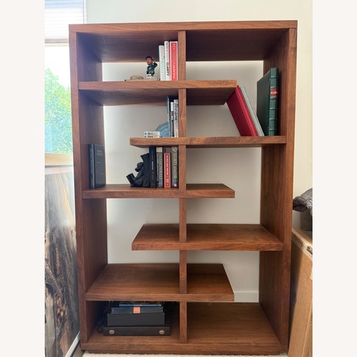 Used Crate & Barrel Elevate Walnut Bookcase for sale on AptDeco