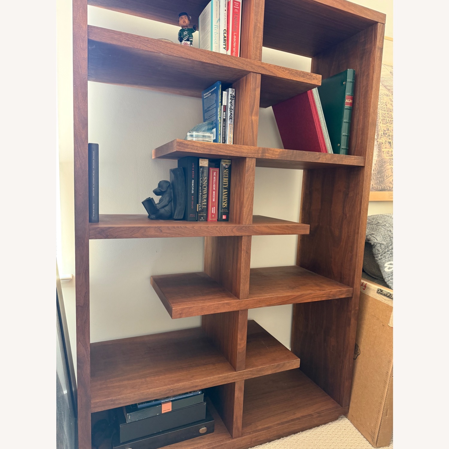 Crate & Barrel Elevate Walnut Bookcase - image-2