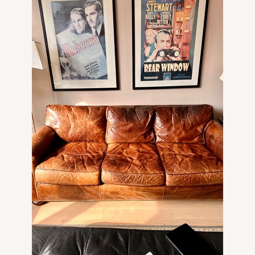 Used Restoration Hardware Leather Lancaster Sofa   for sale on AptDeco