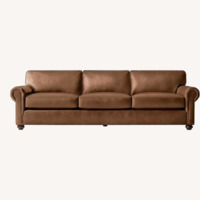 Restoration Hardware Leather Lancaster Sofa  