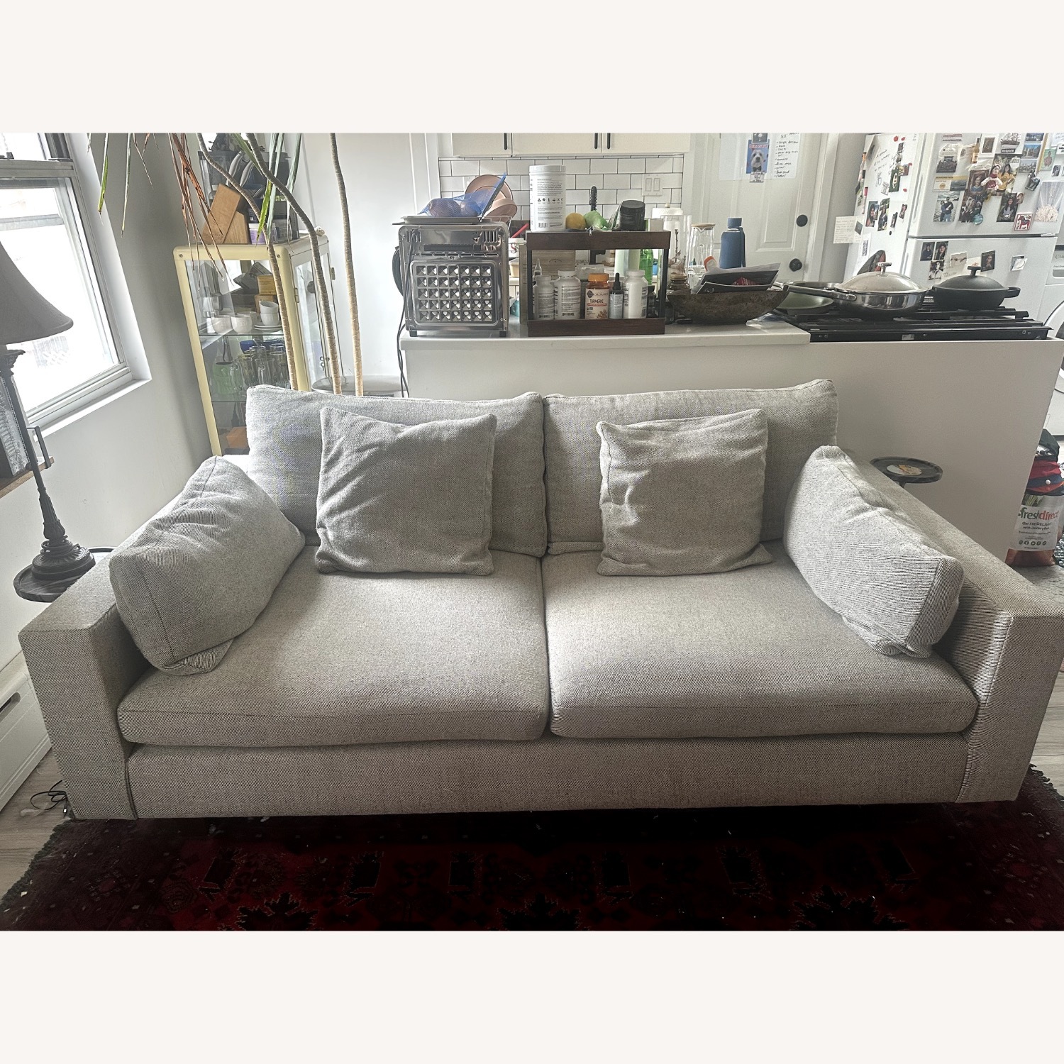 West Elm Harmony Light Gray 2 Seater Sofa - image-2